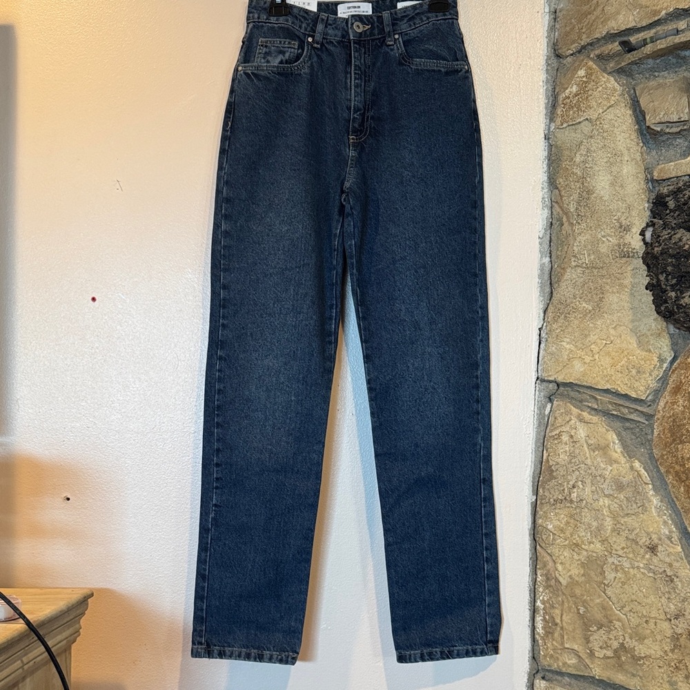 Cotton On Long Straight Leg Jeans Size 4 NWT Southside Blue
